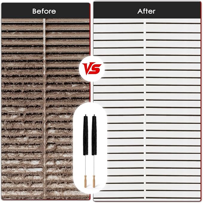 Dryer Vent Cleaner Kit, 2 Pack Dryer Lint Brush, 30 Inch Long Flexible Lint Remover, Refrigerator Coil Cleaning Brush, Home Essentials (Short-Style)