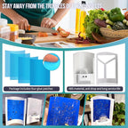 Flying Insect Trap with 4 Refills - Plug-in Bug Catcher for Gnats, Fruit Flies, Moths | Blue & UV Light | Mess-Free Adhesive Disposal Bug Zapper for Home, Office
