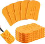 Zubebe 12 Pcs Duster Refill Reusable Fleece Duster Refills Feather Flat Dusters Multi Surface Washable Cleaning Pads Tools for Home, Blinds, Car, Pet, Furniture, Fans (Orange)