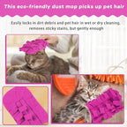 Zubebe 6 Pcs Duster Refill Reusable Fleece Duster Refills Feather Flat Dusters Multi Surface Washable Cleaning Pads Tools for Home, Blinds, Car, Pet, Furniture, Fans (Peach Red)