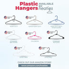 Neaties Heavy Duty Clothes Hangers 100+ Pack (162 Count) – Made in the USA – 8lb Capacity Plastic Hangers for Adult Clothing – Durable for Pants, Coats, Jackets, or Jeans – Black