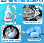 Navona 24 Pack Washing Machine Cleaner Tablets, Washer Cleaner Tablets Pro Set with Stain Remover Gel, Deep Cleaning for Odor, Limescale & Pet Hair, Works for Front Load & Top Load Washers
