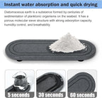 2PCS Water Absorbing Stone Tray, Fast Drying Diatomite Stone Sink Tray, Water Absorbent Diatomite Coasters, Stones Soap Trays for Kitchen Sink, Bathroom Counter Hand Soap Dish Toothbrush Holders