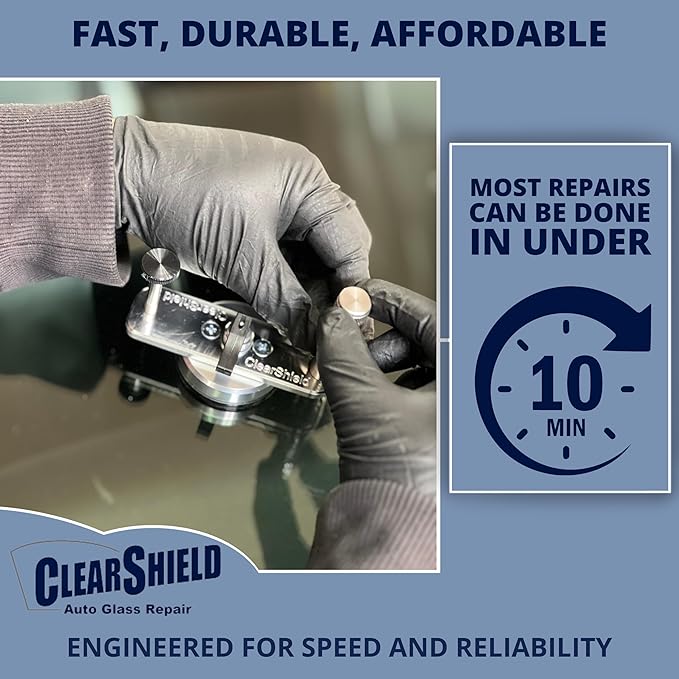 Clearshield Windshield Repair Kit - Window Rock Chip Repair Kit - Cracked Windshield Repair Kit - Auto Glass Repair Kit for 200+ Repairs