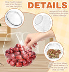Woozettn 3 Pcs Plastic Candy Jars,Clear Cookie Jars 71 Oz for Kitchen Counter,Hexagon Cookie Jars with Lids,Plastic Dry Food Jar for Candy Buffet