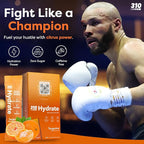 310 Nutrition Sugar Free Electrolytes Powder - Instant Hydration Packets Chris Eubank Jr. Edition - Caffeine-Free Rehydration Drink Mix w/Vitamin, Low Calorie & Keto Friendly - Tangerine 30 Singles