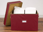 Covermates Keepsakes - Storage Box - Heavy Duty Polyester - Reinforced Handles - ID Window - Indoor Storage - Closet Storage, Red