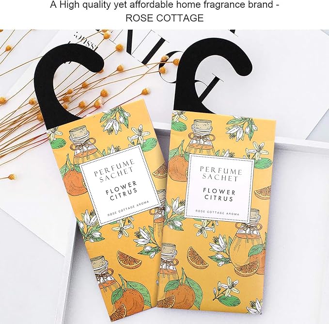 Large 12 Packs Flower Citrus Hanging Closet Air Freshener Scented Sachets Long Lasting Smell Goods