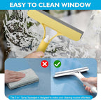 3 in 1 Window Cleaning Scraper, 3 in 1 Spray Squeegee for Window Cleaning, 2025 New with Brush and Built-in Spray Bottleall-Purpose Shower Glass, Mirrors, Car, Home Window Cleaner Tool (B)