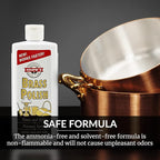 HOPE'S Brass Polish and Cleaner, Prevents Tarnish, Safe for Brass, Copper, Chrome, and Sterling Silver, Metal Polish for Cymbals, Trombone, Trumpet, and Other Instruments, 8 oz, Pack of 12