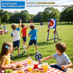ZoLLa Axe Throwing Game for Backyard-with 4 Plastic Axes & 4 Throwing Stars,Outdoor Games for Kids and Family,Yard Games