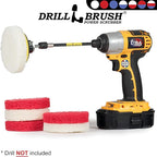 Drill Brush - Drill Attachment - Bathroom - Power Scrubber Pads - Cleaning Pads - Bath - Shower Door - Scouring Pad Kit - Bath Mat - Bathroom Sink - Shower Cleaner - Vinyl Flooring - Scrub Pads