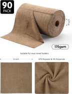 Fantasticlean Microfiber Cleaning Cloth Roll -90 Pack, Tear Away Microfiber Towels, 12" x 12", Reusable, Washable, Scratch Free, Ultra Absorbent for Car, Home Supplies, Shop (Tan)