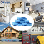 Blue Multi Use Scrub Sponge. Made in Europe. 18 Pack, 4.3x2.8x1.4 inches. Heavy Duty and Non Scratch Fiber. Odorless, Durable. Delicate Scouring Surface