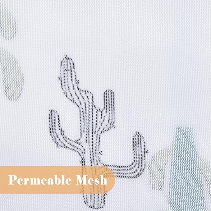 Mesh Laundry Bag, Durable Laundry Bags with Premium Zipper, 5-Piece Washing Machine Wash Bags for Delicates Blouse, Hosiery, Baby Clothes, Travel Organization Bag (Cactus)