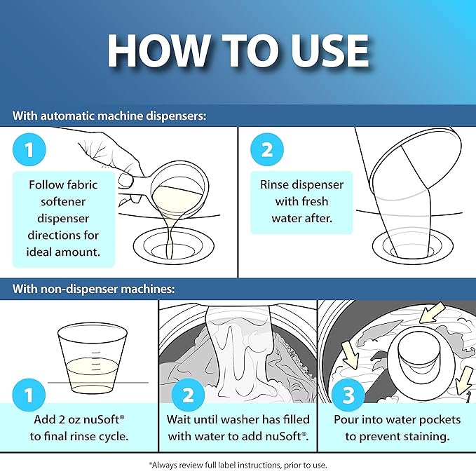 64 fl oz Ultra Concentrated Hypoallergenic Fabric Softener - Enhanced Softness & Freshness, Reduces Wrinkles & Static Cling, Safe on Colors & Delicates, Great for Delicate Skin (419690)