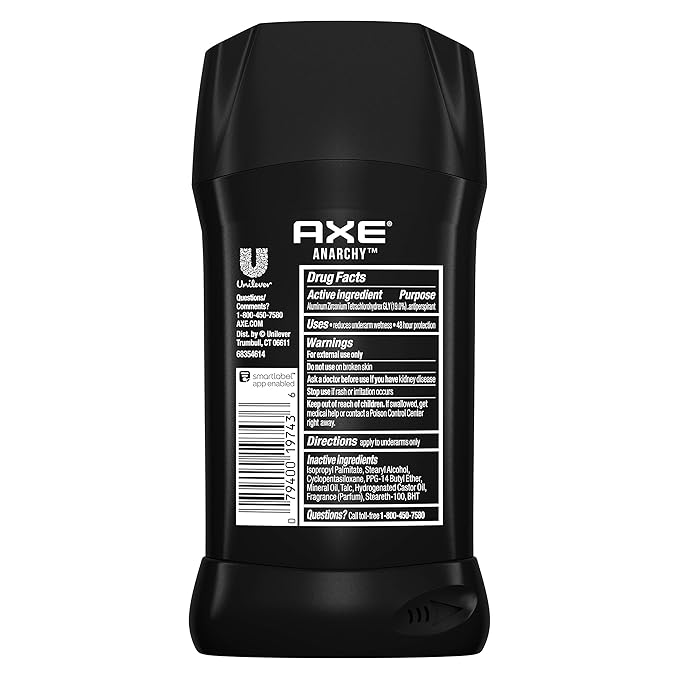 AXE Antiperspirant Deodorant Stick for Men Anarchy For Him 2.7 oz (pack of 2)