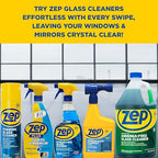 Zep Foaming Glass and Plexiglass Cleaner - 19 oz (Case of 4) ZUFGC19 – Foaming Formula that clings to Vertical Surfaces for Streak-Free Glass Cleaning