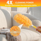 18 Pack Heavy Duty Duster Refills for Swiffer Duster, with 1 Handle, Multisurface 360° Dusters with 4X Microfibers, Unscented Disposable Duster Refills for Cleaning Home, Helps Remove Allergens