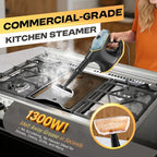 Heavy Duty Steam Cleaner with Continuous Spray & Safety Lock, Multipurpose Handheld Steamer for Home Use, 10S Fast Heating Steamer with 9PC Accessories for Car Furniture Kitchen Grout and Upholstery