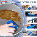 9 Pack Zero Scratch Scrub Sponges, Non-Scratch Dish Scrubbers for Nonstick Pans, Multi-Surface Safe Cleaning Sponges for Kitchen & Bathroom