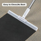 JOYBOS Rubber Squeegee for Floor, 50'' Long Handle Floor Squeegee Broom, Silicone Broom for Pet Hair Remover, Magic Broom Sweeper Window Squeegee for Floor, Tile, Grout, Brick, Decks, Garages,Basement