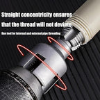2025 New Dual-Function Pipe Thread Cutting Tool, Integrated Internal & External Pipe Threading Tool, Electric Drill Compatible PVC Pipe Threader Kit, 1/2" 、3/4" Dies, for Home Repair (1/2")