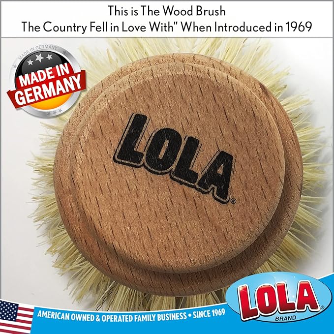 Lola Products Replacement Large Head for The Original Tampico Vegetable & Dish Brush, 3" Head, Made from Sustainable Birch Wood, 3 Pack