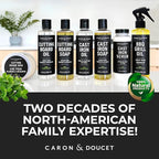 CARON & DOUCET - Ultimate Cast Iron Set: Seasoning Oil, Cleaning Soap & Restoring Scrub | 100% Plant-Based & Best for Cleaning Care, Washing, Restoring & Seasoning Skillets, Pans & Grills!