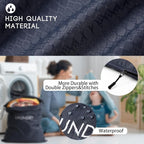 Travel Laundry Bag (2 Pcs - Large + Small) - Foldable Waterproof Washable Wet Dry Bag for Gym, Swimming, Yoga, and Workout Perfect for Dirty Clothes, Bathing Suits, Travel Accessories - Navy Blue