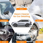 Pressurized Steam Cleaner, 3-Level Adjustable Handheld Steamer Cleaning for Home, 15s Fast Heat-Up & 47.3oz Tank, 2500W Multi-Surface Portable Steamer for Floor/Grout/Car/Kitchen & Bathroom