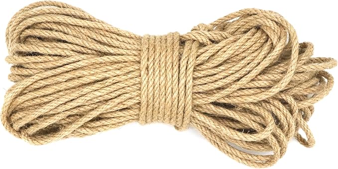 5mm x 400 Feet Natural Jute Rope, Twine for Gardening Tomato Climbing Plant Tie Floristry Crafts Gift Wrapping Packing Decor