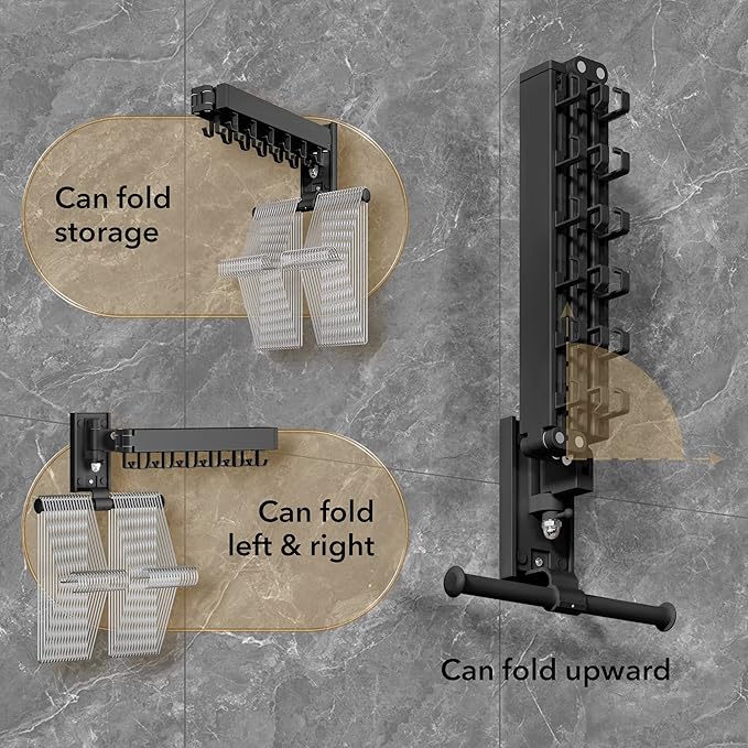 Wall Mounted Clothes Hanger,Clothes Drying Rack,Laundry Drying Rack,Drying Rack Clothing,Laundry Hanger Rack,Retractable Dryer Racks,Collapsible, Aluminum,can be Fold Upward & Left & Right