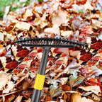 HOSKO 79 Inch Leaf Rake, 25 Tines Garden Rakes with Adjustable Sectional Handle for Quick Clean Up of Lawns, Garden, Farm, Pasture, Yard and Chicken Coop
