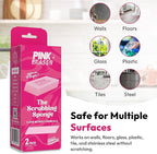 Pink Formula Pink Eraser – The Ultimate Scrubbing Sponge, Extra Durable, 2-Pack