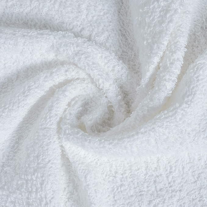 Softolle 100% Cotton Washcloths 24 Pack (12x12 Inches) Soft, Highly Absorbent Washcloth, Face Towels, Wash Cloths for Face, Ring Spun, Bulk Pack (Black/White)