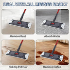 Mop Pads Replacements Compatible with H2prO Flat Mop System, Replace Mop Heads for Mop, Machine Washable Reusable Microfiber Pad Refills for Floor Cleaning (8 Pack)