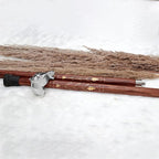 Deluxe Walking Sticks | Rosewood Crafted Cane with Solid Brass Chrome Decorative Bars | Nagina International