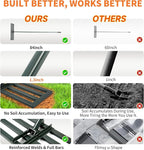 Lawn Leveling Rake,30"x10" Heavy-Duty Steel Lawn Leveler with 84" Anti-Slip Handle, Yard Leveling Rake Perfect for Garden, Backyard, Golf Course, Farm & Landscaping