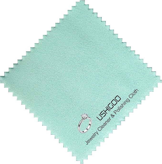 30PCS Jewelry Polishing Cloths for Sterling Silver, Gold & Platinum – Travel Jewelry Cleaner & Tarnish Remover Cleaning Care Wipe Cloth– Aqua Blue 3"x3" + 2 Large 5.8"x5.8" Cloths