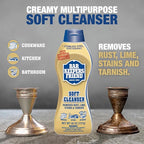 Bar Keepers Friend Soft Cleanser (26 oz) MORE Spray + Foam (25.4 oz) Multipurpose Cleaner Bundle, Stain & Rust Remover for Multi Surface Bathroom, Kitchen & Outdoor Cleaning