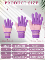 Patelai 3 Pairs Microfiber Plant Dusting Gloves Leaf Cleaning Gloves for Indoor Plants, Blinds, Furniture, House (White,Pink,Purple,Rose Red,Medium)