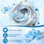 Navona 24 Pack Washing Machine Cleaner Tablets, Washer Cleaner Tablets Pro Set with Stain Remover Gel, Deep Cleaning for Odor, Limescale & Pet Hair, Works for Front Load & Top Load Washers