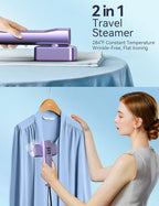 Travel Steamer for Clothes, Portable Mini Clothes irons, 3 Adjustable Levels Clothes Steamer Handheld, Garment Steamer, 15s Heat Up, Adjustable Steam/Temperature