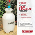 Chapin 20005 Pump Sprayer, 2 Gallon, Lawn and Garden, Hand Pressurized, Anti-Clog Filter, Adjustable Spray Nozzle, Spraying Plants, Watering, Weeds, Fertilizer and Pests, Translucent