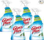Glass Plus Glass Cleaner for Multi-Surface, 32 Fl Oz Bottle, (Pack of 4)