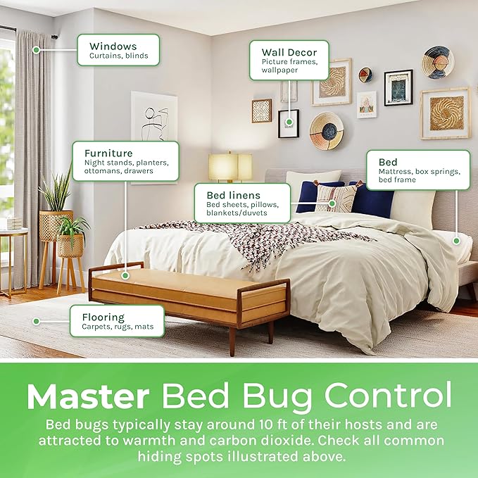 Hygea Natural Extra Strength Bed Bug & Lice Elimination Duo - Extra Strength 24 oz Lice, Bed Bug & Mite Spray & 128 oz Spray Refill - Child & Pet Friendly - Stain & Odor Free - 66% Stronger Formula