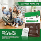 Rodent Repellent Pouches, Peppermint Oil, All Natural, Plant Powered, Repel Mice and Rat, Squirrels, Mouse Repellent, Keep Mice Out from Indoor/Car/RV/Boat/Garage/Cabin,10 Pouches