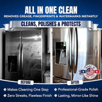 Sheila Shine 12 x 10oz Stainless Steel Cleaner and Polish - Removes Grease, Fingerprint & Watermark - Kitchen Appliances, Refrigerators, Sinks, Ovens & Grills - Stainless Steel Sprays Cleaner
