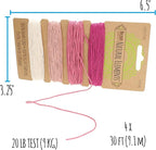 The Beadsmith 100% Hemp Cord – Ruby Colors – 1mm, 30 Foot Spool, 20LB Test Strength – Twine for Jewelry Making, Macrame, Paper Crafts, Gardening, Scrapbooking, Home Décor, DIY String Art & More